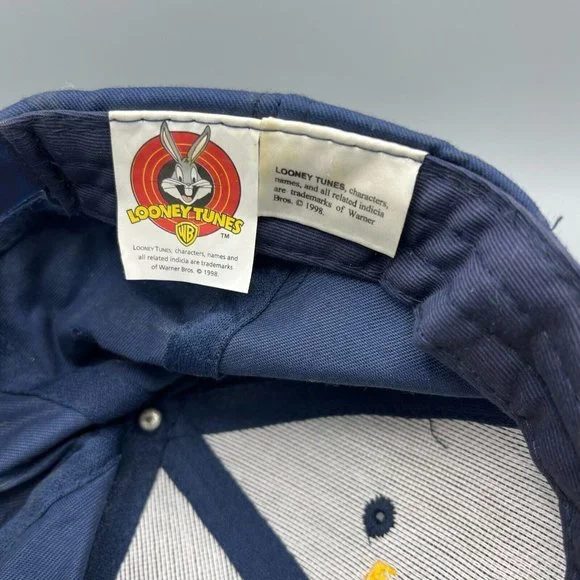Vintage 1998 Taz Rulz Looney Tunes Snapback Adjustable Blue Hat Tasmanian Devil